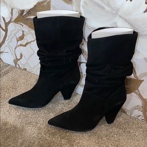 Carvela Scrunch Np Black Suede Boots 85 